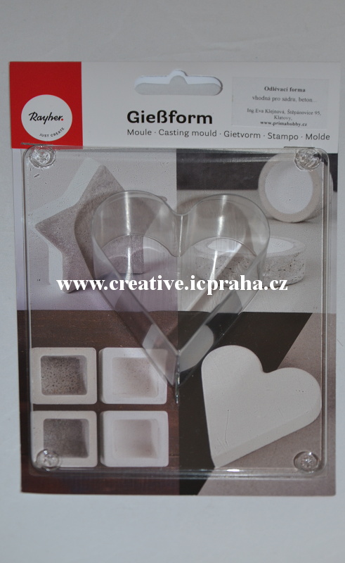 forma odlévací - srdce 6,5x7,3x3cm 36075000